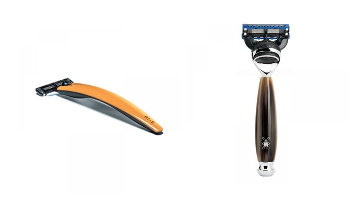 Shaving machines with replaceable cartridges are available in different designs and colors 