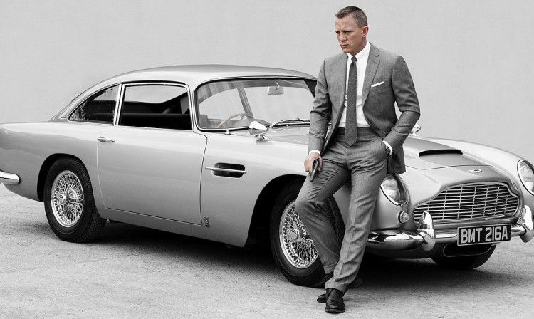 James Bond style would be incomplete without a decent car - Daniel Craig and Aston Martin DB5 
