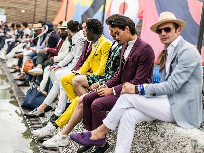 Pitti Uomo 2021 - men's shoes in different styles and colors 