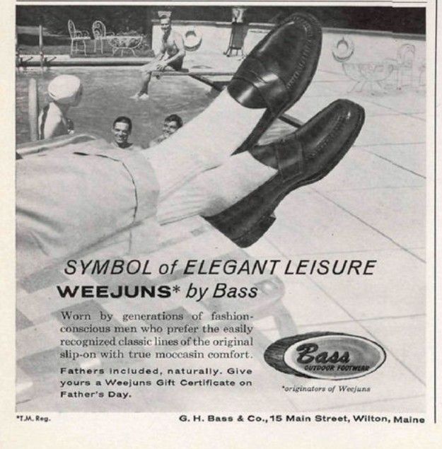 Weejuns ad from 1962's - a symbol of elegance 