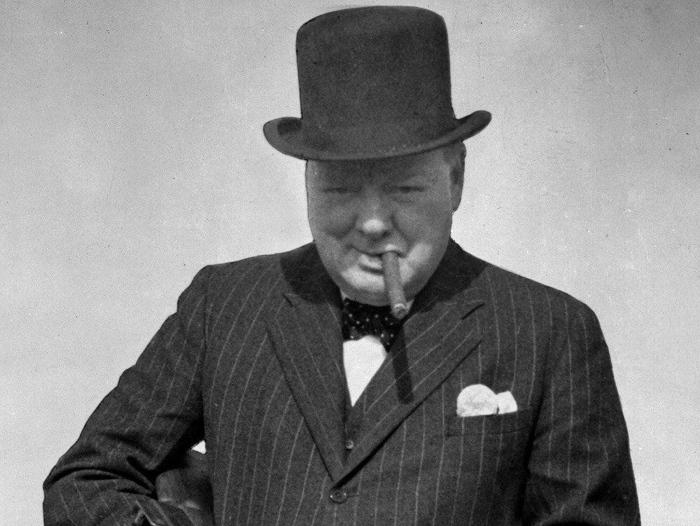 Winston Churchill and his bow tie 