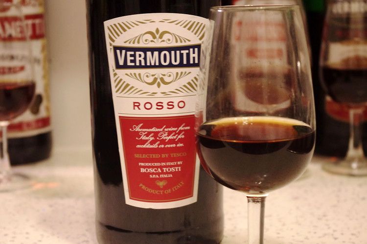 Sweet Rosso vermouth with pleasant red color 