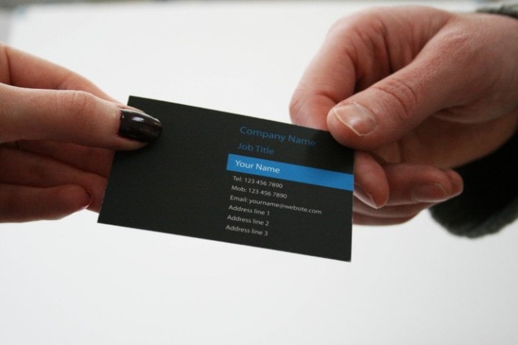 Business card transfer etiquette 