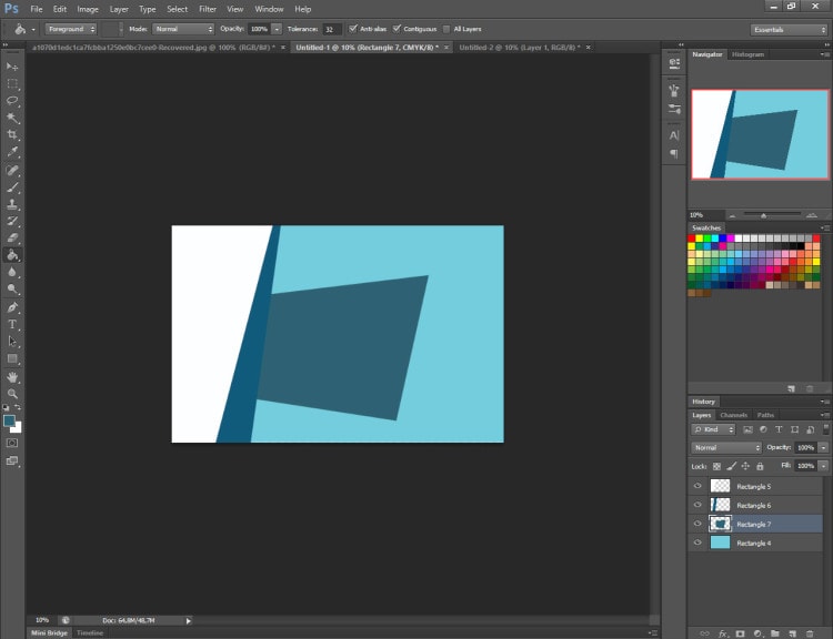 How to create a business card yourself in Photoshop 