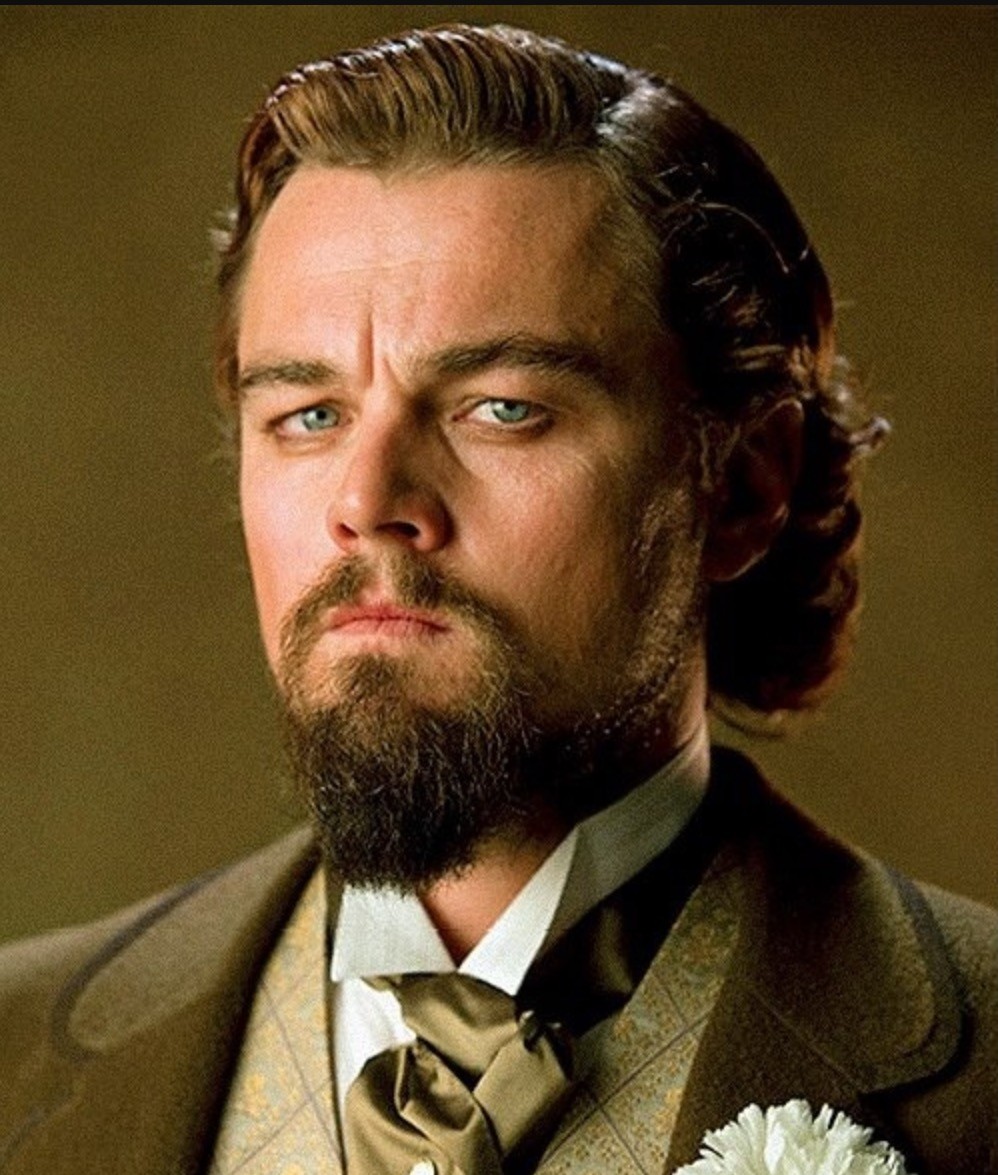 Leonardo DiCaprio goes duck tail beard shape 
