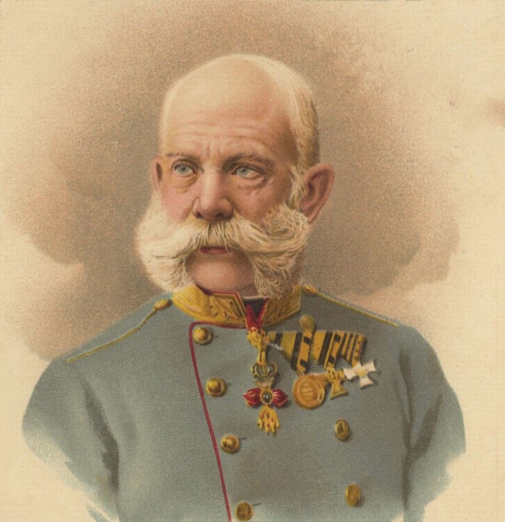 Franz Joseph's beard is a lush version of the A la Suvorov style 