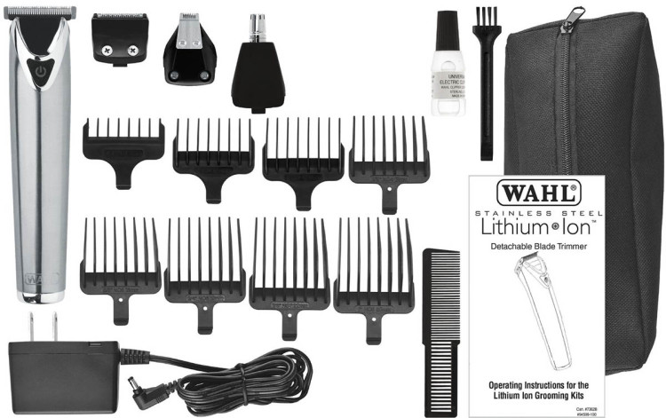 WAHL Stainless Steel Trimmer with lithium-ion battery 